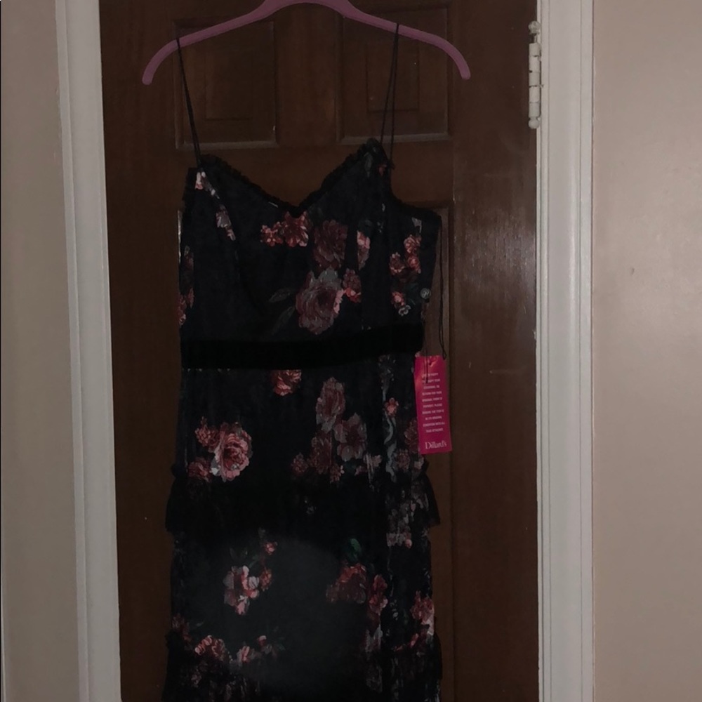 Adriana papell tulle floral dress